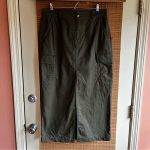 Women’s LOFT Olive Cargo Midi Skirt